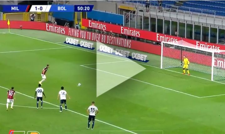 Pewny strzał i drugi gol Ibrahimovicia z Bologną! [VIDEO]